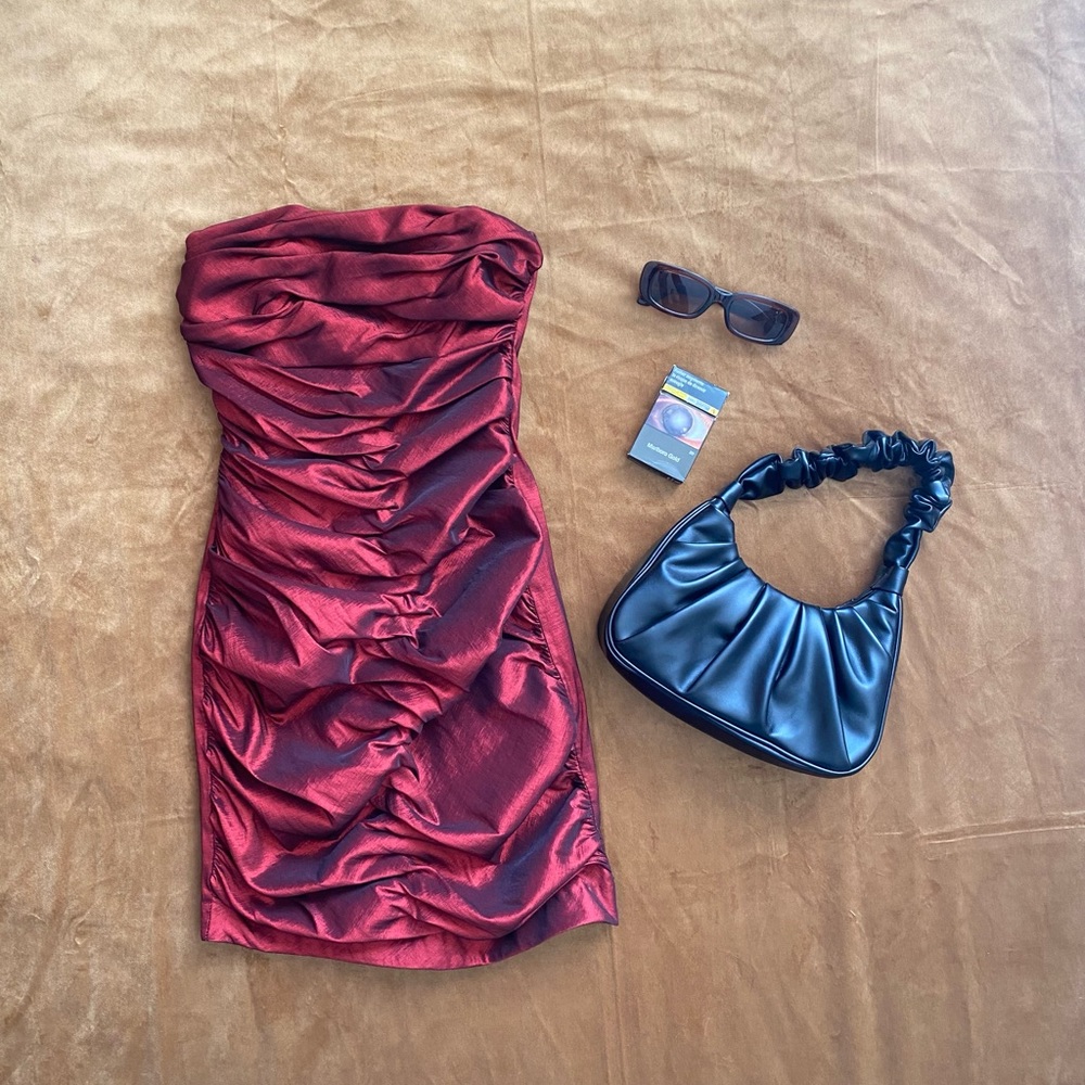 ❤️ VINTAGE JESSICA MCCLINTOCK STRAPLESS MINI PARTY DRESS ❤️